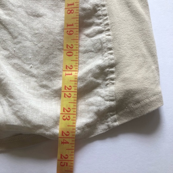 JM Collection | Beige Button-up Linen Top - Picture 11 of 11